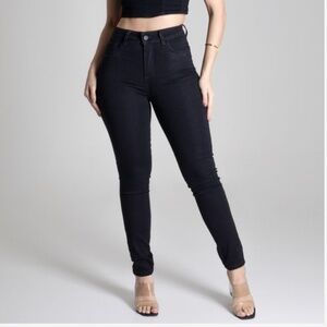High Waist Butt-Lifting Black Twill Pants-Comfortable and Stylish